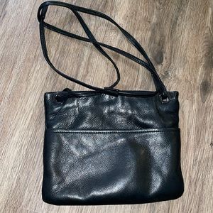 MARGOT BLACK SOFT LEATHER CROSSBODY BAG PURSE